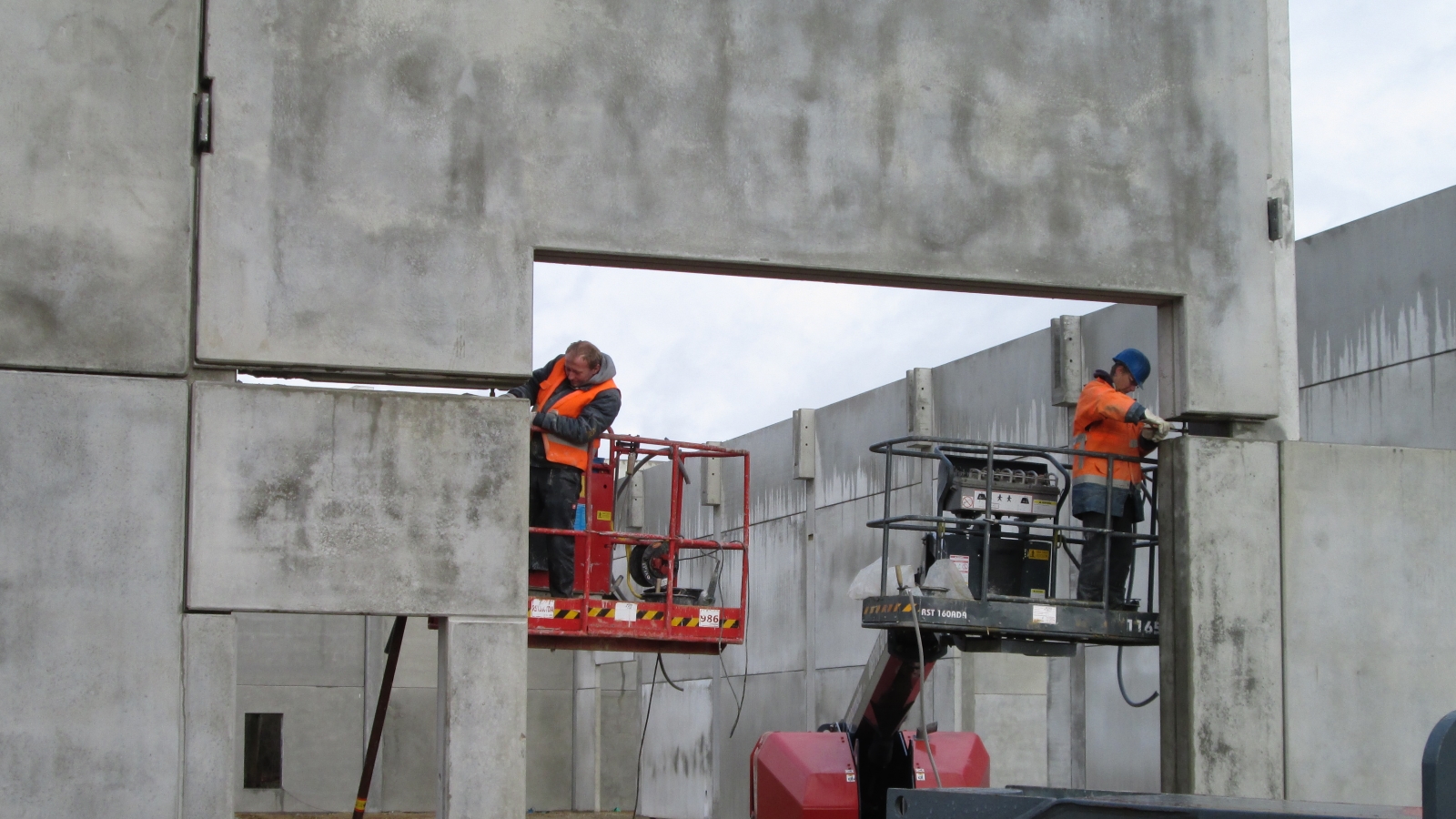 Beiselen Ulm Baustelle Betonwände