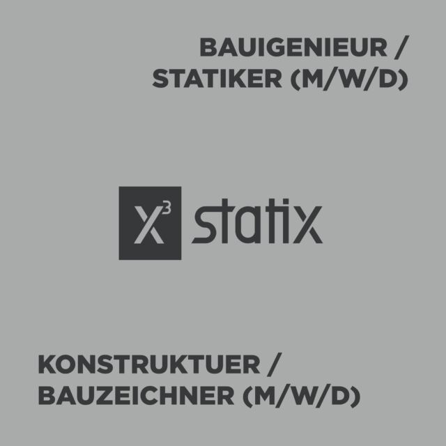 Wir suchen Verstärkung! 💪
Zum nächstmöglichen Zeitpunkt stellen wir ein:
• Bauingenieur / Statiker (m/w/d)
• Konstrukteur / Bauzeichner (m/w/d)

Mehr Infos findest du unter: www.statix.de/karriere ⬅️

 #stellenausschreibung #job #website #statik #statix #leipheim #statiker #günzburg