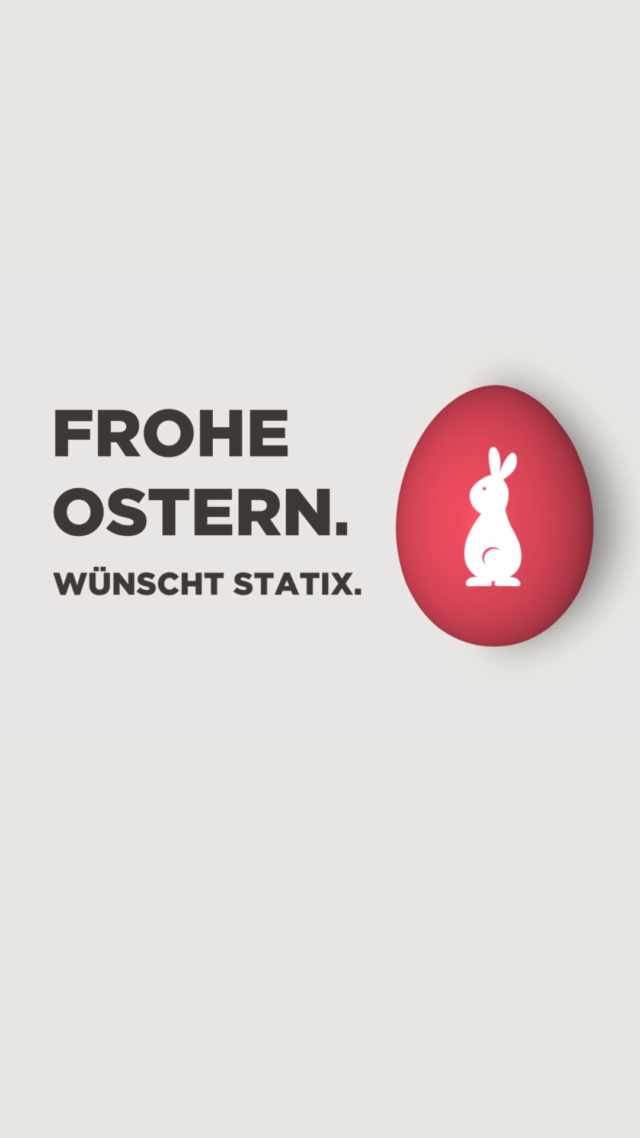 🐣 🐰 𝗪𝗶𝗿 𝘄𝘂̈𝗻𝘀𝗰𝗵𝗲𝗻 𝗘𝘂𝗰𝗵 𝗙𝗿𝗼𝗵𝗲 𝗢𝘀𝘁𝗲𝗿𝗻! 🐣 🐰

#happyeaster #ostern #easteregg #statix #statiker